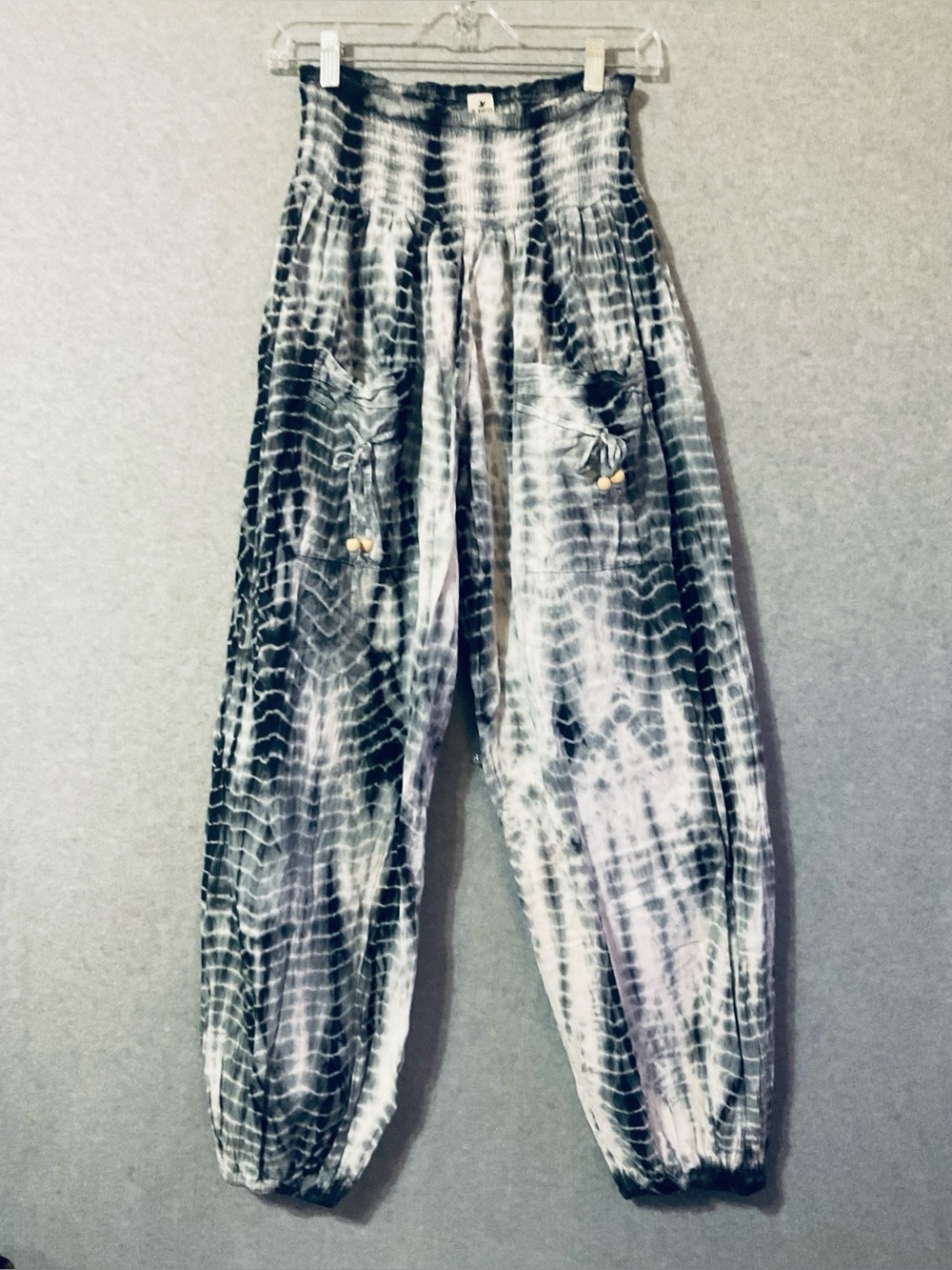 Blanco Tie-Dye Blue & White Women's Harem Pants